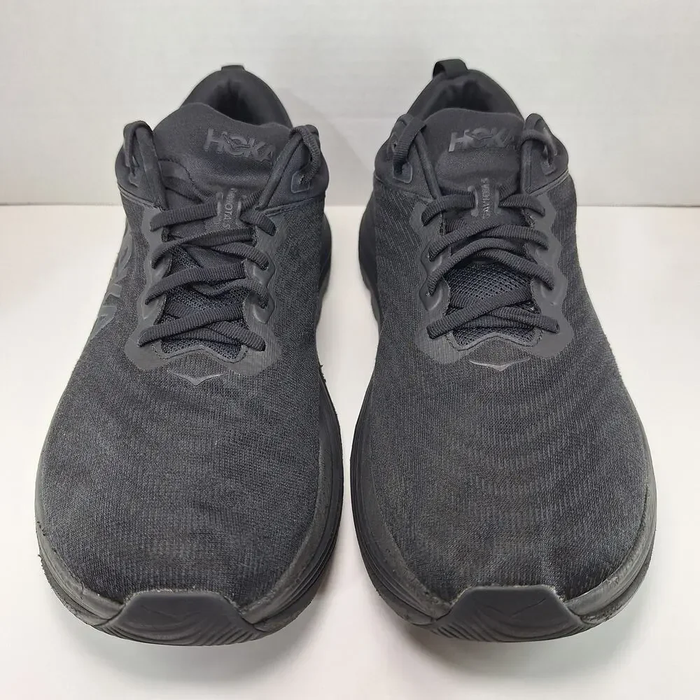 Hoka One One Gaviota 5 Wide Mens 11.5 2E Triple Black 1134234 BBLC Running Shoes